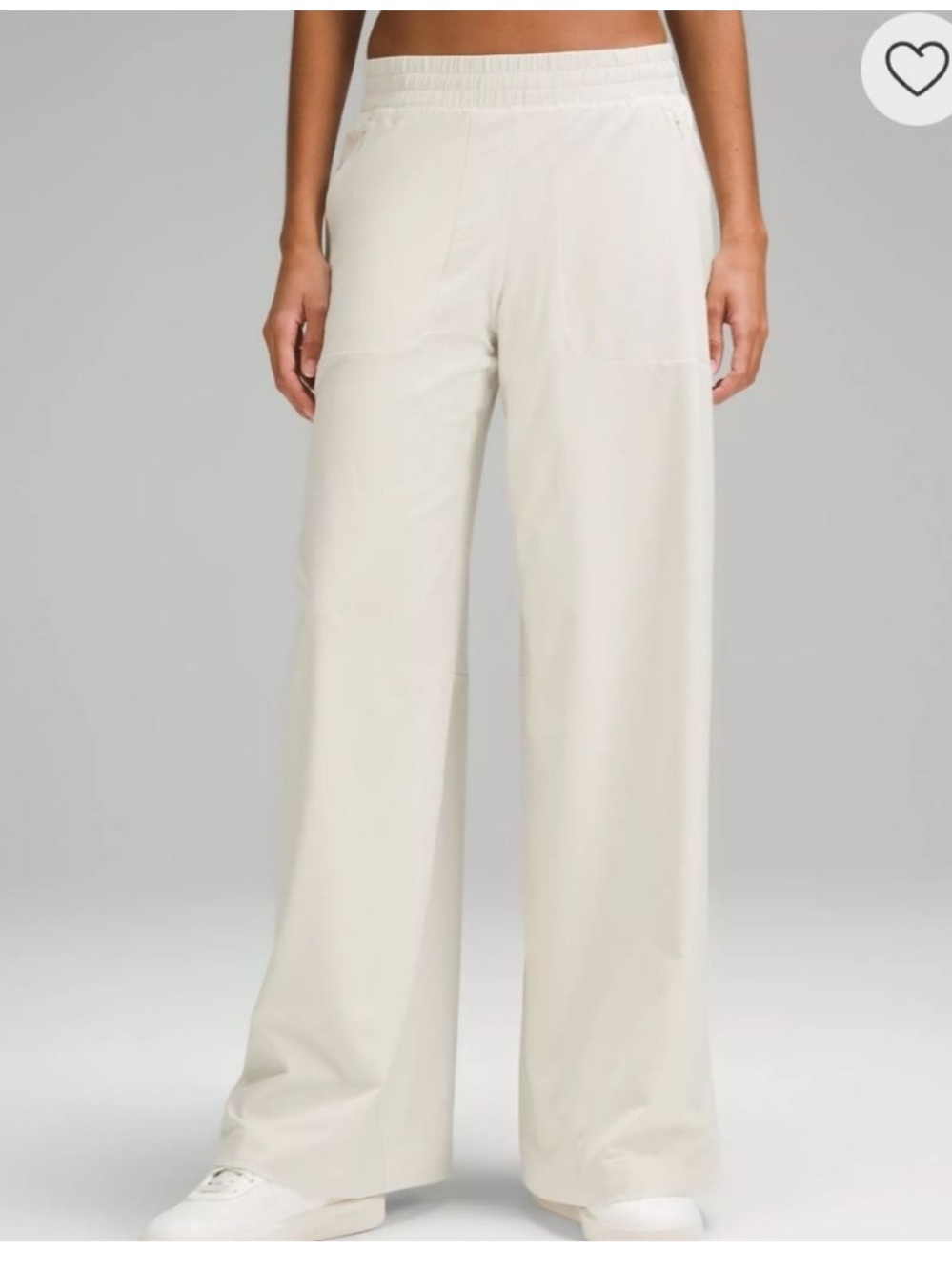 LULULEMON SWIFT MID-RISE WIDE LEG PANT Stone White Size 6